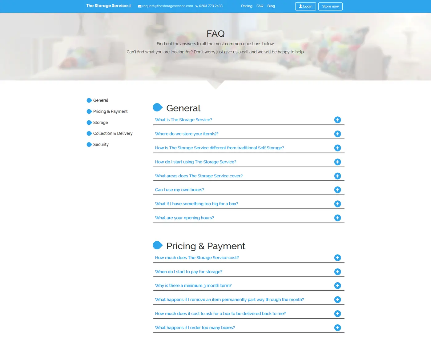The Storage Service - FAQs